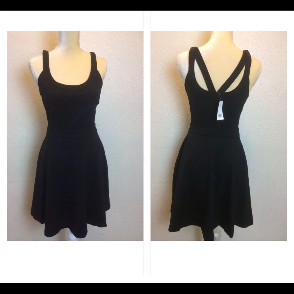 Banana republic black dress A-line sleeveless Sz‎ 2